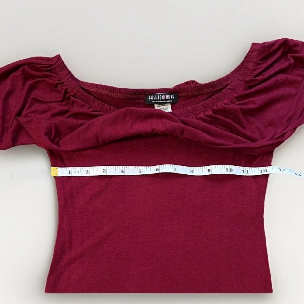 chic One-Shoulder Ruffled Bodycon Dress in Wine - Picture 5 of 7